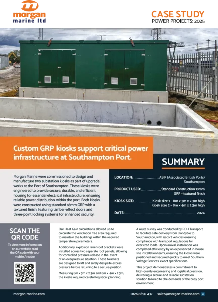 Morgan Marine Case Study Southern Voltage Services Southampton